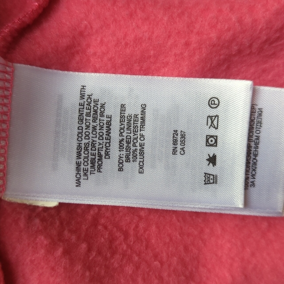 Columbia Hot Pink Fleece Zip Up Vest Small Zippered Pockets - Picture 8 of 9